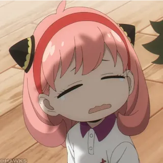 🍥 0057942c Anya Forger Spy x Family Anime, Spy x Family, Anya Forger, Kreskówka, Uroczy telegram sticker