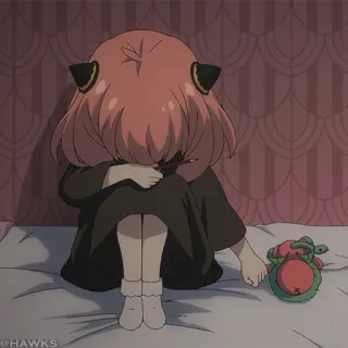 🍥 16908360 Anya Forger Spy x Family Anya, Spy x Family, Anime, płacz, smutny telegram sticker