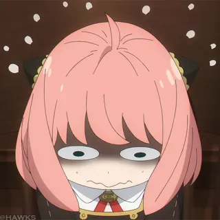 🍥 2be601eb Anya Forger Spy x Family Anime, Spy x Family, Anya Forger, Kreskówka, Postać, Śmieszne telegram sticker