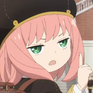 🍥 56df4318 Anya Forger Spy x Family Anime, Spy x Family, Anya Forger, Kreskówka, Meme, Zadowolony telegram sticker