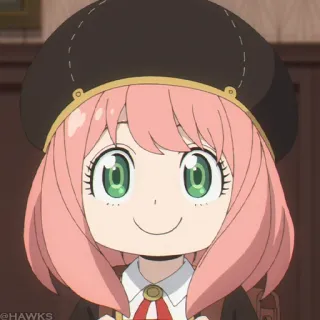 🍥 88004c80 Anya Forger Spy x Family Anya, Anime, Kreskówka, Słodkie, Spy x Family, Postać telegram sticker