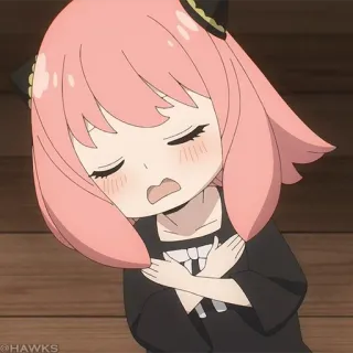 🍥 9a4e4a76 Anya Forger Spy × Family Anime, Kreskówka, Spy x Family, Anya Forger, Słodkie, Kawaii telegram sticker