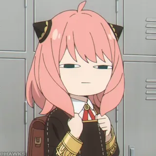 🍥 ccd885d3 Anya Forger Spy × Family Anime, Spy x Family, Anya, Kreskówka, Śmieszne, Meme telegram sticker