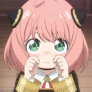 🍥 e9ac1ebc Anya Forger Spy × Family anime, kreskówka, Anya Forger, Spy x Family, słodki, kawaii telegram sticker