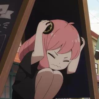 😖 5b274f5b Anya Forger Spy x Family Anime, Anya, Spy x Family, Kartun, Rambut merah muda, Imut telegram sticker