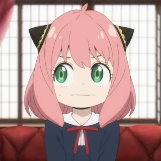 😐 dcd55384 Anya Forger Spy x Family Anime, Spy x Family, Anya Forger, imut, kartun, Manga telegram sticker