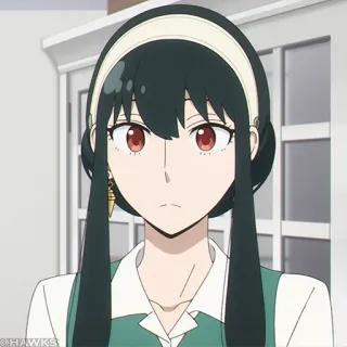 🗡 0fb11216 Yor Forger Spy x Family 애니메이션, 요르 포저, 스파이 패밀리, 캐릭터, 여자 telegram sticker