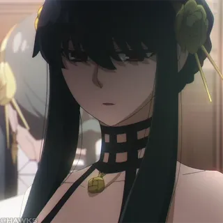 🗡 1cdffbce Yor Forger Spy x Family 애니메이션, 요르 포저, 스파이 패밀리, 여자, 검은 머리 telegram sticker