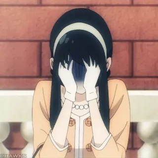 🗡 294f2da5 Yor Forger Spy x Family 애니메이션, 요르 포저, 스파이 패밀리, 당황, 만화, 슬픈 telegram sticker