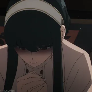 🗡 5d71571f @HAWKS 애니메이션, 요르 포저, 스파이 패밀리, 여자, 얼굴을 붉히다 telegram sticker