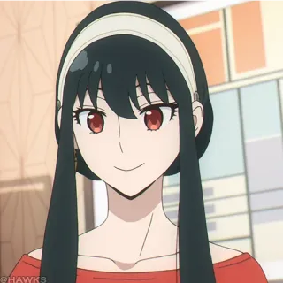 🗡 6c46bce2 Yor Forger Spy x Family 애니메이션, 요르 포저, 스파이 패밀리, 캐릭터, 여자 telegram sticker