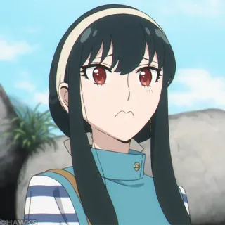 🗡 93c37283 Yor Forger Spy x Family 애니메이션, 스파이 패밀리, 요르 포저, 만화, 캐릭터 telegram sticker