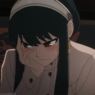 🗡 a1311d7e Yor Forger Spy x Family 애니메이션, 요르 포저, 스파이 패밀리, 슬픈, 만화 telegram sticker