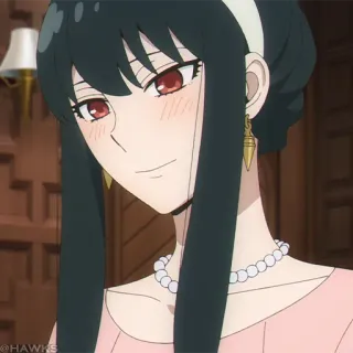 🗡 da2c6f98 Yor Forger Spy x Family 애니메이션, 요르 포저, 스파이 패밀리, 만화, 여자, 미소 telegram sticker