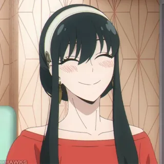 🗡 eba5d0ba Yor Forger Spy x Family 요르 포저, 스파이 패밀리, 애니, 미소, 만화 telegram sticker