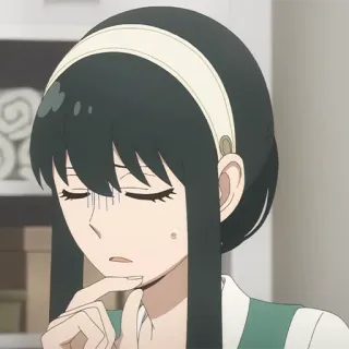 🗡 f4813522 Yor Forger Spy × Family 애니메이션, 요르 포저, 스파이 패밀리, 캐릭터, 스파이x패밀리, 표정 telegram sticker