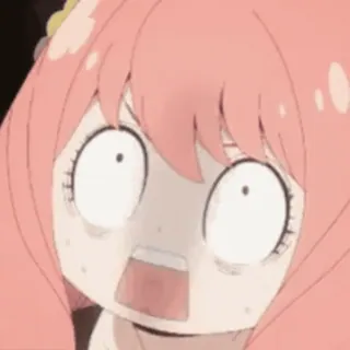 ❤️ 61bf4035 Anya Forger Spy x Family anime, Anya Forger, Spy x Family, sốc, biểu cảm, hoạt hình telegram sticker