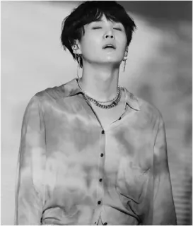 🕊 e055285e Suga K-pop, piosenkarz, BTS, Min Yoongi, muzyka telegram sticker