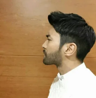 📿 419f637c pria, gaya rambut, jenggot, profil, potret, tampan, gaya telegram sticker