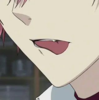 🥤 5a7c401d 动漫, 脸, 嘴, 粉色头发 telegram sticker