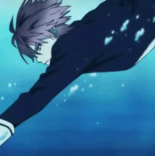 🖇 aa9fb259 动漫, 男性, 水下, 游泳 telegram sticker