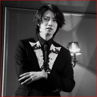 🍷 0c289c5d 人, 男人, 肖像, 黑白, 西装 whatsapp sticker