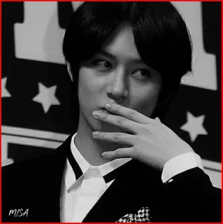 ⏰ 1451a413 MISA 肖像, 男人, 黑白, 人物 whatsapp sticker