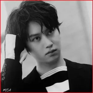 ⏰ 622561bb MISA 男人, 肖像, 人物, 演员, 黑白 whatsapp sticker