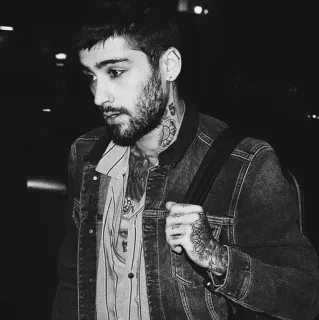 ☁️ ee675c36 Zayn Malik знаменитость, певец, портрет, мужчина, борода, татуировка telegram sticker
