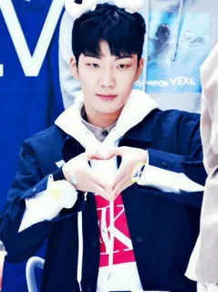 ✔️ b4fc6096 心, 爱, 韩语, 韩流, 亚洲, 男人, 手势, 肖像 telegram sticker