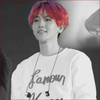 💮 99d408ea Lamour persona, uomo, capelli rossi, cuffie, maglietta whatsapp sticker