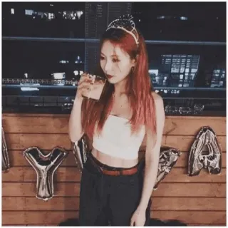 🥀 883d3874 mulher, festa, celebração, balões, bebendo, vida noturna telegram sticker