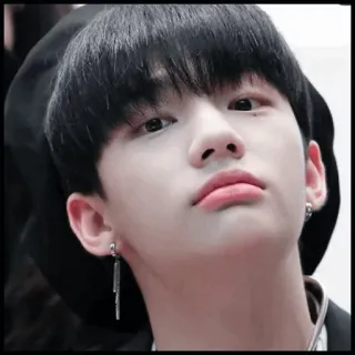 ✨ 264599a1 persona, hombre, coreano, pendientes, retrato, pelo negro, k-pop whatsapp sticker