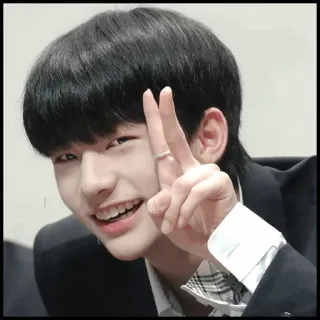✨ c84fc9ca kpop, asiático, retrato, sonrisa, paz, celebridad whatsapp sticker