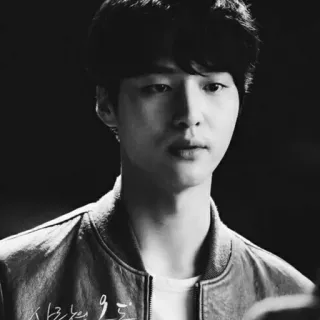 🕸 62378bab 사랑의 오토 Phim Hàn Quốc, Đen trắng, Đàn ông, Chân dung, Khuôn mặt whatsapp sticker