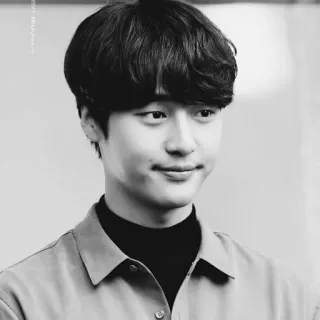 📎 62ac73c5 đàn ông, chân dung, đen trắng, người, người Hàn whatsapp sticker