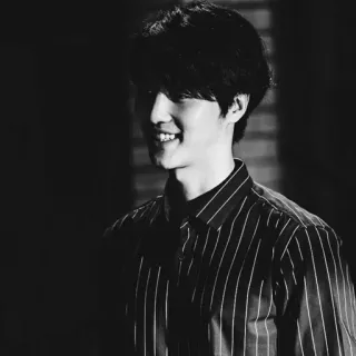 📎 89222509 đàn ông, nụ cười, chân dung, trắng đen, người whatsapp sticker