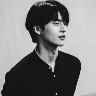 📎 b361c24e đàn ông, chân dung, trắng đen, nam, người, châu Á whatsapp sticker