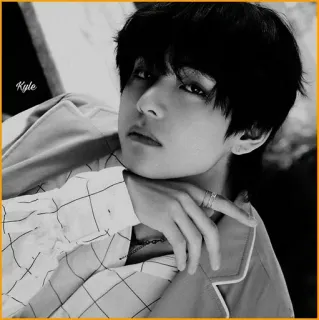 🕯 221b255f Kyle kpop, piosenkarz, muzyka, portret, celebryta telegram sticker