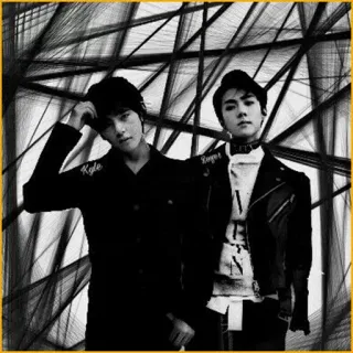 ⚜ 2fba7d59 Kyle Koreański, Chłopcy, Czarno-białe, Mężczyźni telegram sticker