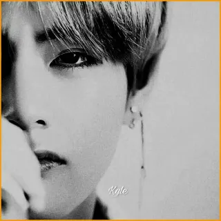 🕯 4760e24e Kyle osoba, portret, twarz, kolczyk, monochromatyczny, zdjęcie portretowe telegram sticker