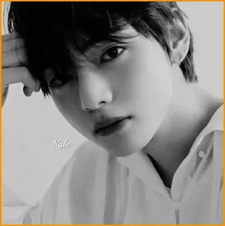 🕯 5c089c0f Kyle mężczyzna, czarno-białe, portret, osoba telegram sticker