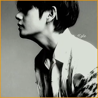 🕯 f19ef4cb Kyle portret, osoba, mężczyzna, kolczyk, biżuteria telegram sticker