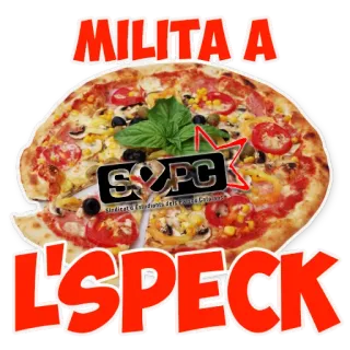🍕 ccf92942 MILITA A 
L'SPECK- pizza, italian, food, speck, militant, SOPC telegram sticker