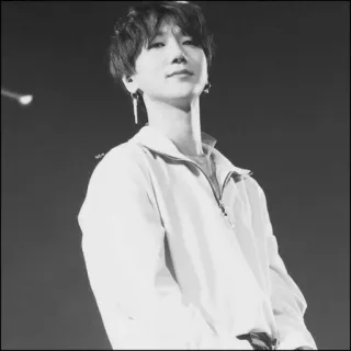 🕸 cf8e29b3 orang, pria, potret, hitam putih telegram sticker