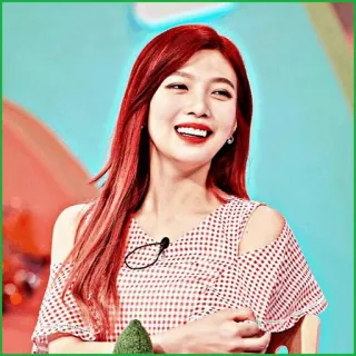 🥝 f20b9f88 Joy kpop, певец, рыжие волосы, red velvet, joy, знаменитость telegram sticker
