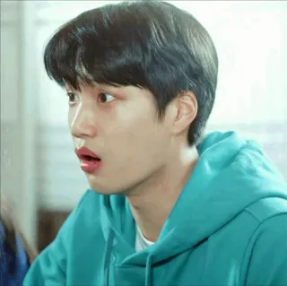 ❄ 9880706a person, man, shocked, surprised, facial expression, korean, hoodie telegram sticker