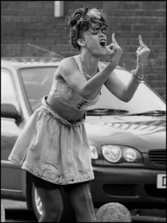 🗝 893a536e middle finger, rude, gesture, woman, offensive telegram sticker