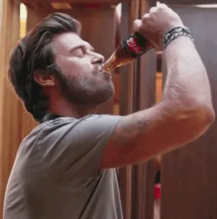 💱 4045c74e мужчина, Coca-Cola, пьёт, напиток, содовая, портрет telegram sticker