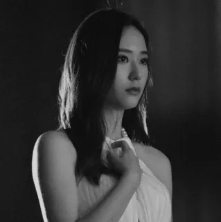 🌚 d17b2928 donna, ritratto, bianco e nero, collana di perle, vestito, moda telegram sticker